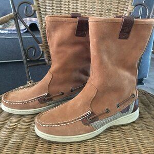 Sperry Topsider Boots Women's Sz 6 Sandfish Barley Suede Boots